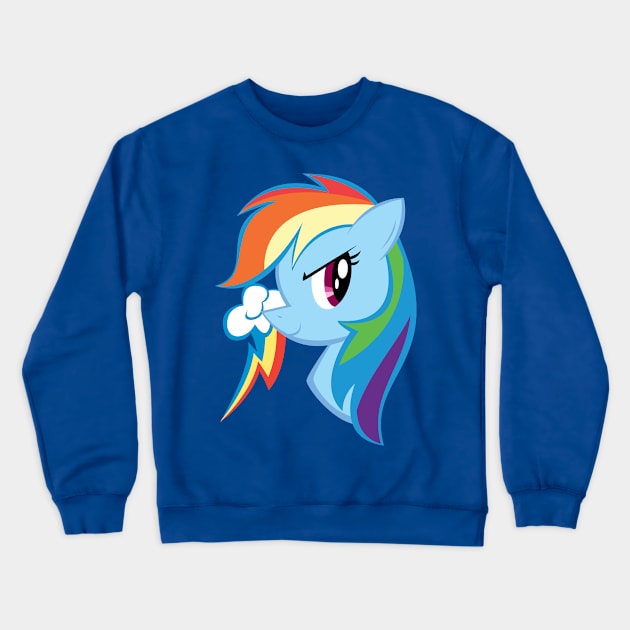 Pony Head: Rainbow Dash Crewneck Sweatshirt by soldominotees